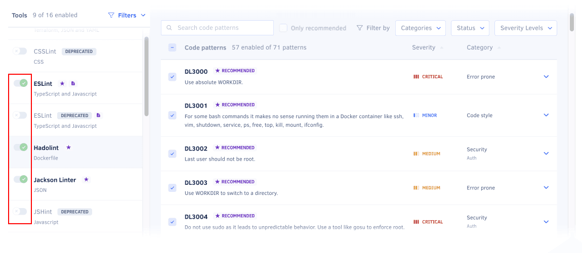 Toggling tools
